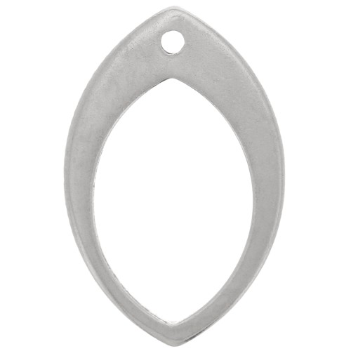 20x13mm Stainless steel 304 Hollow oval pendants x2