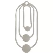 31x14mm Stainless steel 201 Pendant design for 3mm, 4mm & 5mm cabochon x1