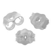 5x4mm 925 Sterling Silver studs earring back x10|raw }}