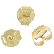 4x3.5mm Studs Earring back - GOLD Tone x6|raw }}