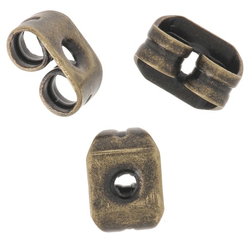 5x3 mm Studs earring back - Bronze x10