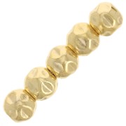 Crinkle effect round beads 4 mm - Gold filled (gold laminated) x10|raw }}
