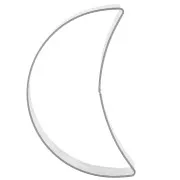 60x25mm Stainless Steel cookie cutter for modelling - Moon x1
