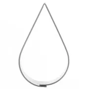 56x34mm Stainless Steel cookie cutter for modelling - Water drop x1