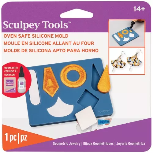 Sculpey - Oven Safe Silicone Mold - Geometric Jewellery x1