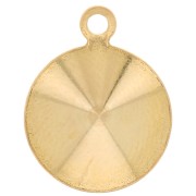 10mm pendant setting for 1122 PureCrystal cabochon - Gold Tone x1