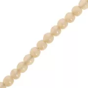 3mm Czech recycled glass beads - Alabaster Light Peach x50