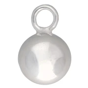 5 mm Ball Charm - 925 Sterling Silver x1