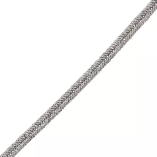 3mm Italian-made Luxor Soutache - Beige - Silver x1m