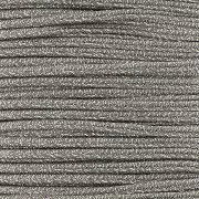 3mm Italian-made Luxor Soutache - Brown - Silver x1m