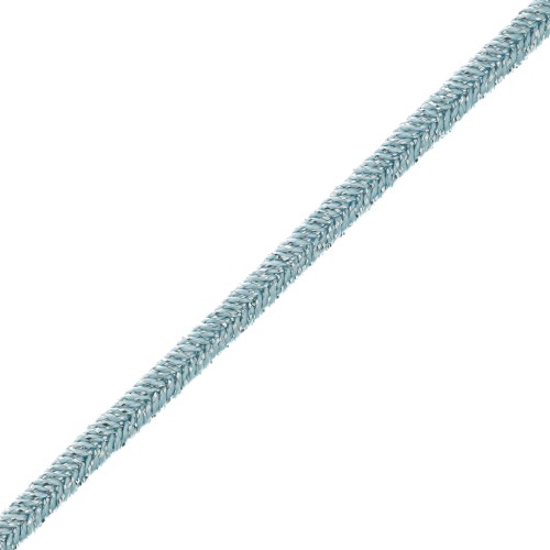 3mm Italian-made Luxor Soutache - Ice Blue - Silver x1m