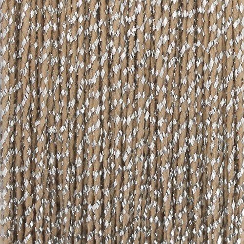 0.5mm Luxor Italian thread spool - Light brown - Silver x50m