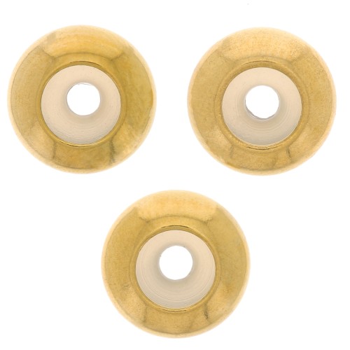 9mm 304 Stainless Steel stopper bead with 3mm hole - Gold Tone x1