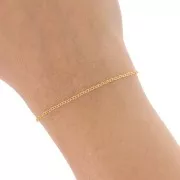 1.65mm cable mesh Chain - Fine Gold Plated x50cm