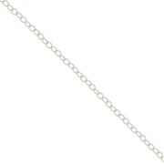 1.65mm cable mesh Chain - Fine Silver plating x50cm