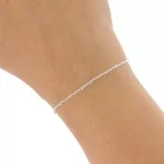 1.65mm cable mesh Chain - Fine Silver plating x50cm