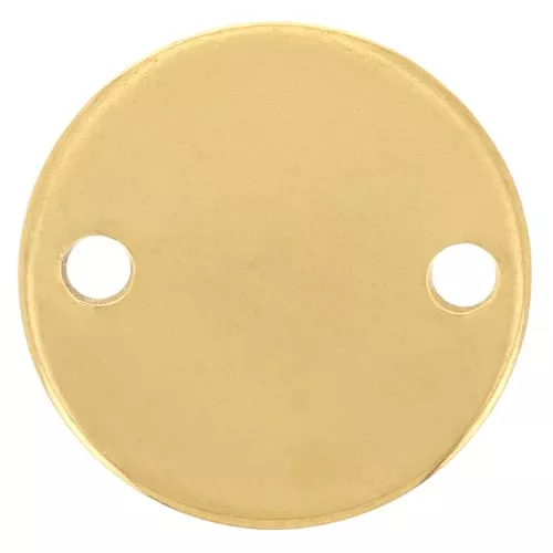 12mm 304 Stainless Steel Round Spacer - Gold Tone x1