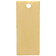 21x9mm 304 Stainless Steel Rectangle Pendant- Gold Tone x1|raw }}