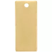 21x9mm 304 Stainless Steel Rectangle Pendant- Gold Tone x1