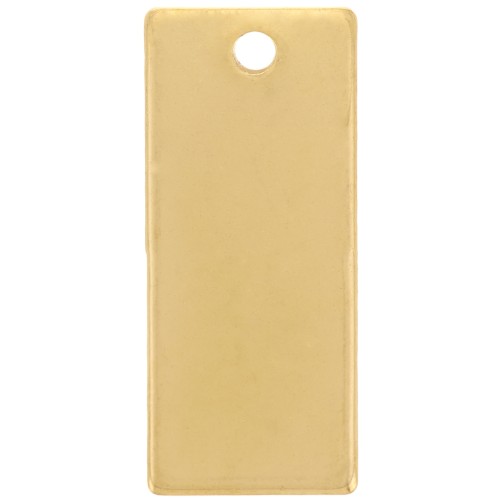 21x9mm 304 Stainless Steel Rectangle Pendant- Gold Tone x1