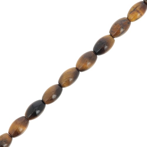 6x4mm Gemstone olive beads - Tiger eye x38cm