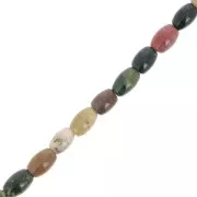 6.5x4mm Gemstone olive beads - Indian Agate x39cm