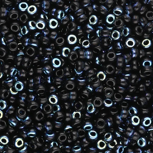 Miyuki Seed Beads 11/0 4555 - Jet AB x8g