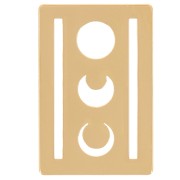 16x11mm Weaving moon spacer for Miyuki 11/0 by Perles & Co - Fine gold plated x1|raw }}