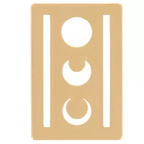 16x11mm Weaving moon spacer for Miyuki 11/0 by Perles & Co - Fine gold plated x1