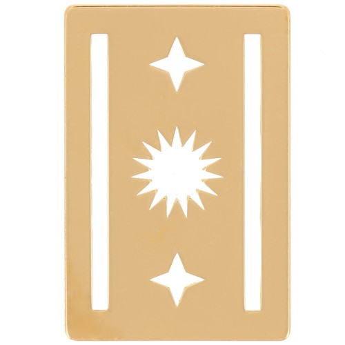 16x11mm Weaving sun spacer for Miyuki 11/0 by Perles & Co - Fine gold plated x1