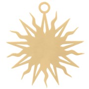 16mm Hollow sun pendant by Perles&Co - Fine gold plated x1|raw }}