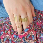 54x20mm Ring to shape and personalise - Raw Brass x1