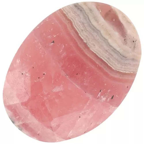 18x13mm Oval faceted gemstone cabochon - Rhodochrosite x1