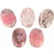 18x13mm Oval faceted gemstone cabochon - Rhodochrosite x1