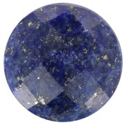 15mm faceted round dyed gemstone Cabochon - Lapis lazuli x1|raw }}