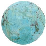 15mm faceted round dyed gemstone Cabochon - Turquoise x1|raw }}