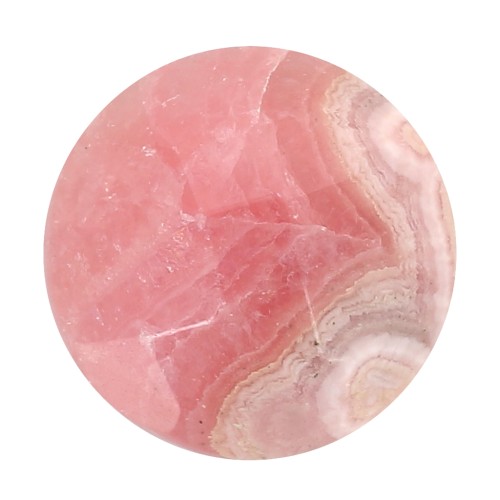 10mm faceted round gemstone Cabochon - Rhodochrosite x1