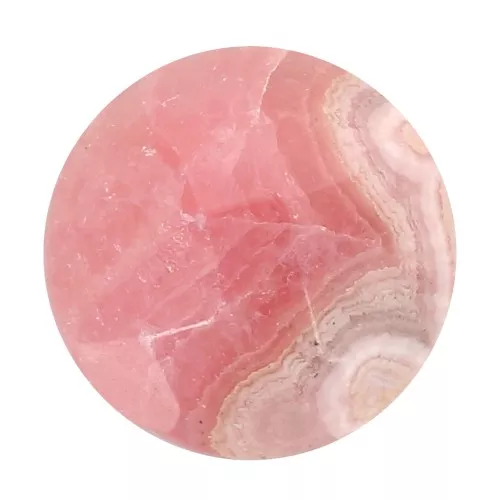 10mm faceted round gemstone Cabochon - Rhodochrosite x1