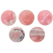 10mm faceted round gemstone Cabochon - Rhodochrosite x1