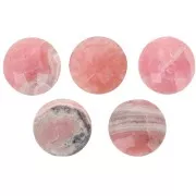 10mm faceted round gemstone Cabochon - Rhodochrosite x1