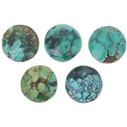 10mm faceted round gemstone Cabochon - Turquoise x1