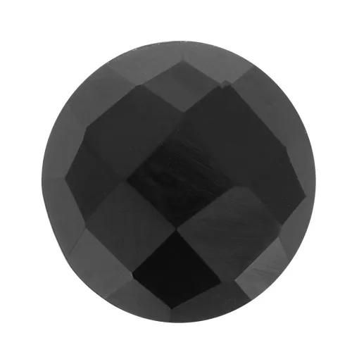 10mm faceted round gemstone Cabochon - Black Onyx x1