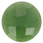 12mm faceted round gemstone Cabochon - Serpentine x1|raw }}