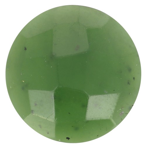 12mm faceted round gemstone Cabochon - Serpentine x1