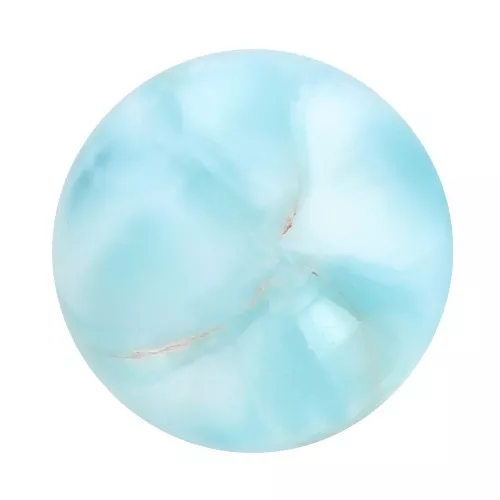 8mm Round gemstone cabochon - Larimar x1