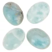 14x10mm Oval gemstone cabochon - Larimar x1
