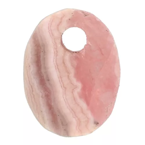 8x6mm oval gemstone sequin - Rhodochrosite x1