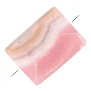 7x5mm Rectangle faceted gemstone bead - Rhodochrosite x1
