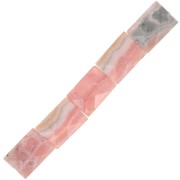 7x5mm Rectangle faceted gemstone bead - Rhodochrosite x1