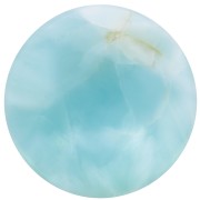 12mm round gemstone cabochon - Larimar x1